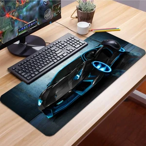 Sonic Touch Tron Yarış Arabası Temalı Kaydırmaz Gaming Oyuncu Masaüstü Dikişsiz Siyah Klavye Pad 32X70CM