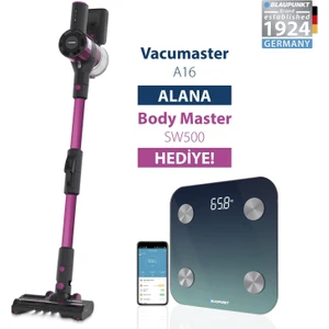 A16 Vacumaster Kablosuz Dikey Süpürge + Blaupunkt SW500 Body Master Smart Tartı
