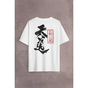 Kendim Seçtim Japanese Natural Law Japonca Urban Sırt Ön Baskılı Oversize Tişört T-Shirt