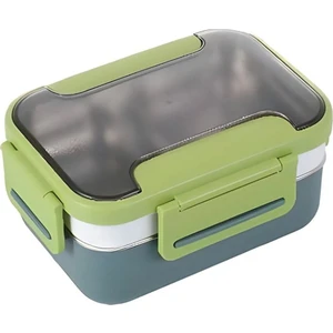 Bento 1200ML Çok Renkli Lunchbox Yeni Koleksiyon 2 Katlı Çelik Sefer Tası Yemek Kutusu