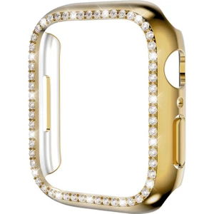 Heptek İletişim Apple Watch 2/3/4/5/6/7/8/se/nike 44MM Kılıf Taşlı Kasa Koruyucu 360 Tam Koruma Kapak (Gard 05)