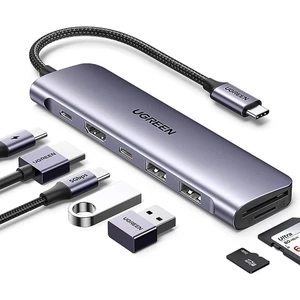 USB C To 4K HDMI 100W Pd 2*usb-A Sd Micro Sd Kart Okuyucu Dönüştürücü Çoklayıcı Hub