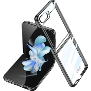 Heptek İletişim Samsung Galaxy Z Flip 5 Kılıf Kamera Lens Korumalı Kenarları Renkli Parlak Sert Şeffaf Kapak