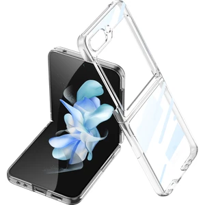 Heptek İletişim Samsung Galaxy Z Flip 5 Kılıf Kamera Lens Korumalı Kenarları Renkli Parlak Sert Şeffaf Kapak