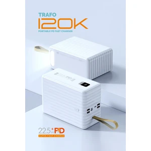 120.000 Mah Pd 22.5W Hızlı Şarj Dahili Kablolu Gerçek 120.000 Mah Trafo Powerbank