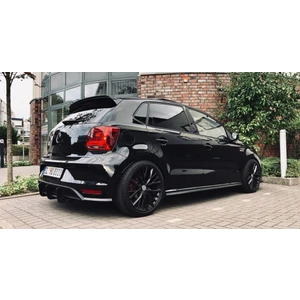 Vw Polo 6c/6r Arka Tampon Splitteri/flap Parlak Siyah