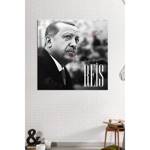 Morfil Sanat Atölyesi Recep Tayyip Erdoğan Cumhurbaşkanı Başkan Erdoğan Rte Kanvas Tablo (7 Farklı Ölçü)