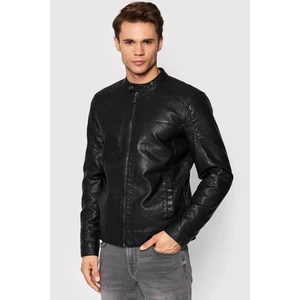 Only & Sons Erkek Deri Ceket Siyah 22012339 Onsmıke Pu Racer Jacket
