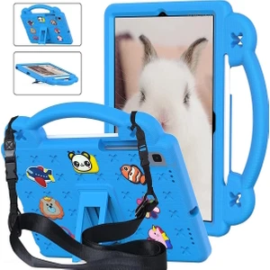 M.TK Moveteck Samsung Galaxy Tab A8 SM-T290 Kılıf Çocuklar Için Eğlenceli Askılı Standlı Sevimli Nemo Karikatürlü Kids Okul Kılıfı