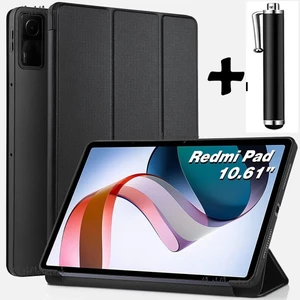 M.TK Moveteck Xiaomi Redmi Pad 10.6" Tablet Kılıfı Akıllı Smart Uyku Modlu Katlanabilir Arkası Buzlu Kılıf + Kalem