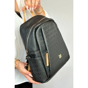 Just Polo Büyük Boy Günlük Kullanamına Uygun 9 Bölmeli Siyahtaba Kadın Sırt Çantası 4040