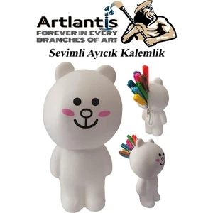 Silikon Sevimli Ayıcık Kalemlik 1 Adet Yumuşak Silikon Sevimli Hayvanlar Kalem Kutusu Eğlenceli Hediyelik Kalemlik