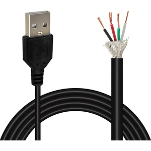 BK Teknoloji 4 Telli Açık Uçlu Lhimlenebilir USB Data Şarj Kablosu - 1.5 Metre