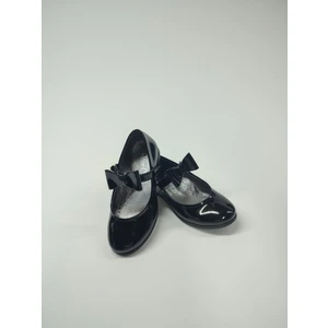 Rose Club Kids Kız Bebek Çocuk Siyah Rugan  Babet Ayakkabı