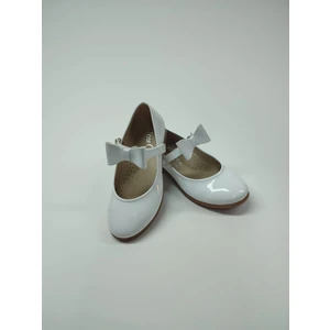 Rose Club Kids Kız Bebek Çocuk Beyaz Rugan  Babet Ayakkabı
