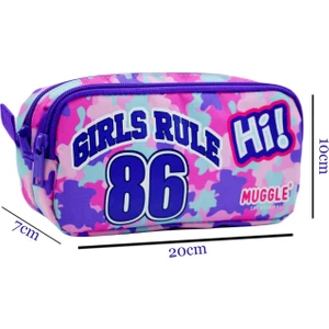 Girls Rule 2 Bölmeli Kalem Çantası MU-6849
