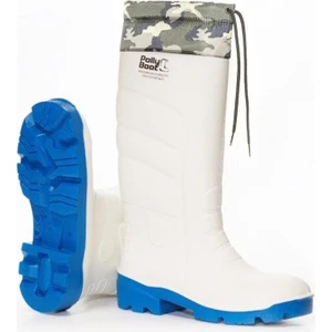 Polly Boot Galaxy Vega Beyaz / Mavi Boğazlı Çizme