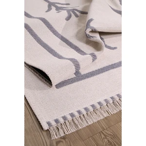Havvana Home Kaymaz Taban Çamaşır Makinesinde Yıkanabilir Bej Rengi Pamuklu Halı Kilim