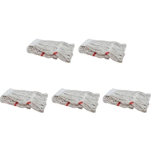 CodEx Dar Yedek Islak Mop Paspas Ucu Başlığı Püskül 17 cm Pamuklu  450 gr Beyaz  5 Adet