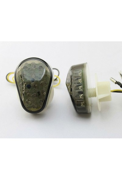 Aras Moto Yamaha R6- R1 - R25 Gömme Sinyal Füme Cam ( Sarı Yanar ) Arasmoto