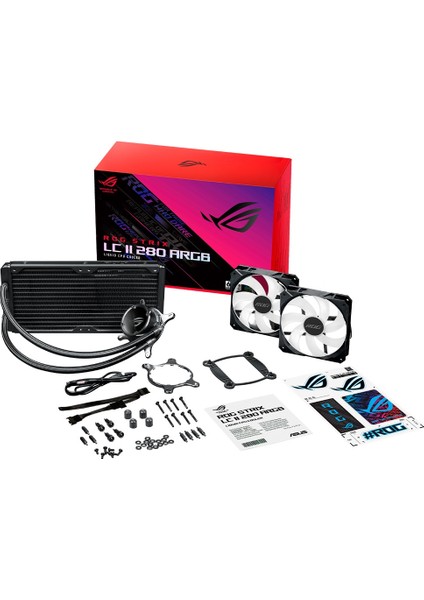 ROG STRIX LC II 280 ARGB AURA SYNC DUAL ROG 140MM ADRESLENEBİLİR RGB FAN SIVI CPU SOĞUTUCUSU V2