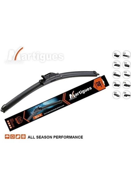 Silecek Süpürgesı Muz 10 Aparatlı 430MM 17 Inc -B1017430