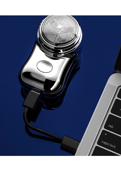 USB Şarjlı Traş Makinesi - Mavi (Yurt Dışından)