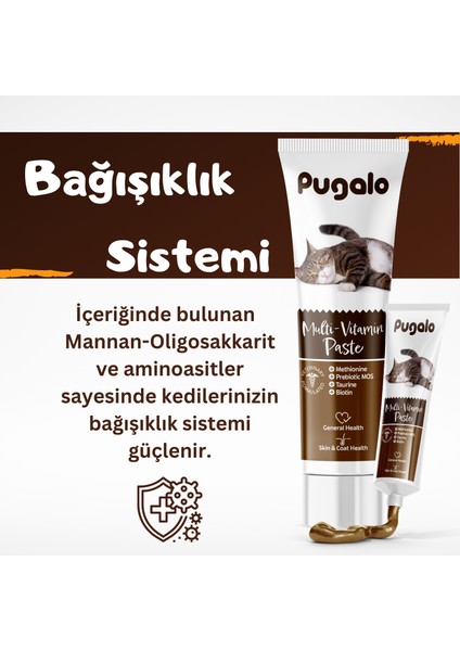 PUGALO Kedi Multi Vitamin Paste (Prebiotic ve Biotin Katkılı Kedi Multi Vitamin Macunu)