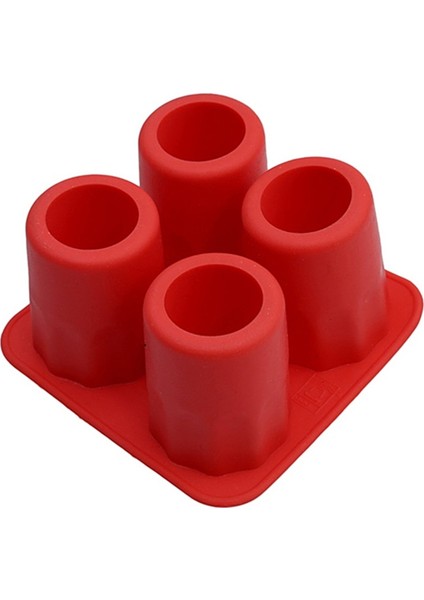 Deyuer Yapışmaz Buz Küp Kalıp Kullanımlık Çok Amaçlı 4-Delik Yuvarlak Buz Kupası Kalıp Ev Malzemeleri (Yurt Dışından)