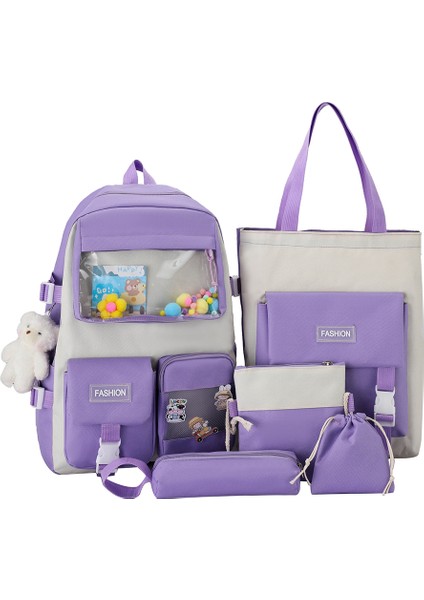 5 Adet/takım Sırt Çantası Öğrenci Büyük Kapasiteli Sırt Çantası (Yurt Dışından)