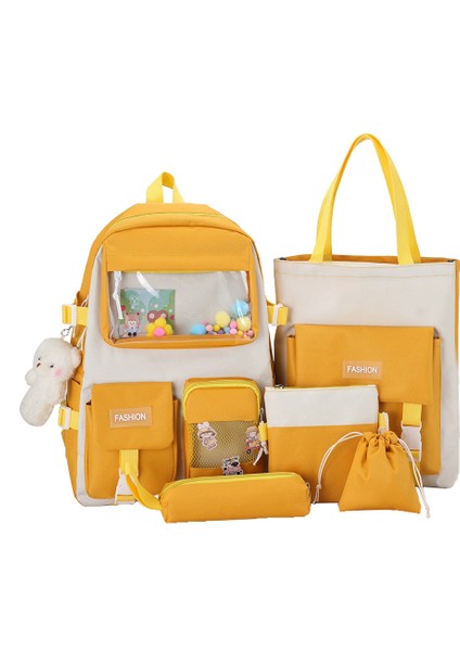 5 Adet/takım Sırt Çantası Öğrenci Büyük Kapasiteli Sırt Çantası (Yurt Dışından)