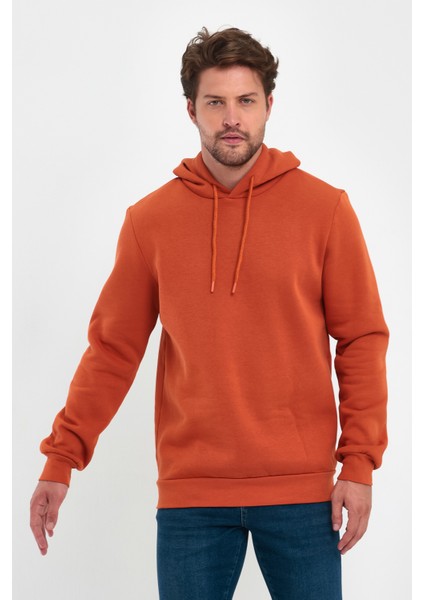 3 Ip Şardonlu Kapuşonlu Cepsiz Sweatshirt RD24KE054902