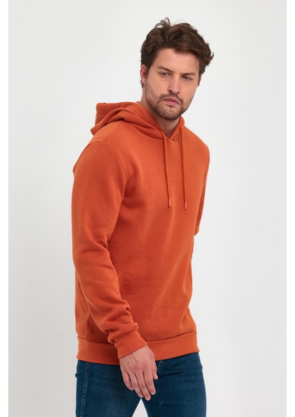 3 Ip Şardonlu Kapuşonlu Cepsiz Sweatshirt RD24KE054902