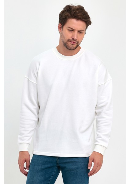 3 İplik Şardonsuz Bisiklet Yaka Sweatshirt RD24KE055407 modelleri