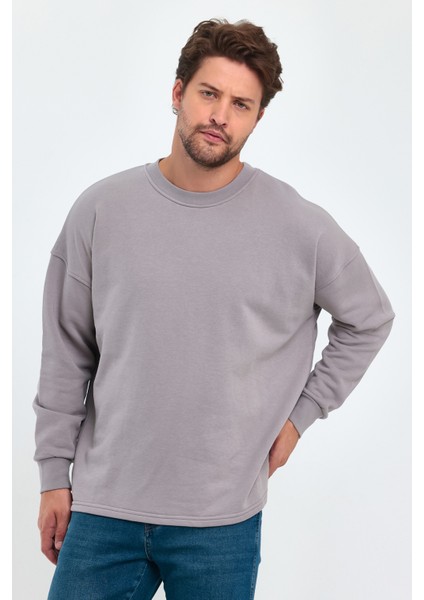 3 İplik Şardonsuz Bisiklet Yaka Sweatshirt RD24KE055407 modelleri