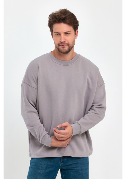 3 İplik Şardonsuz Bisiklet Yaka Sweatshirt RD24KE055407