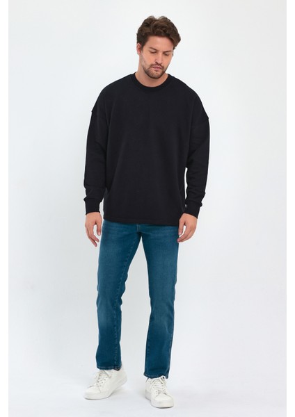 3 İplik Şardonsuz Bisiklet Yaka Sweatshirt RD24KE055407