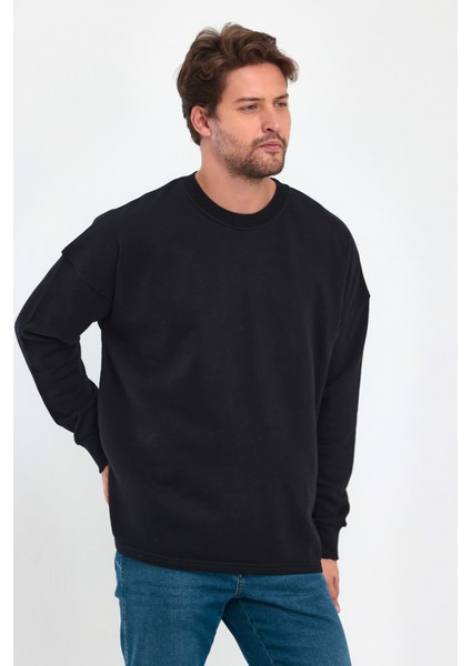 3 İplik Şardonsuz Bisiklet Yaka Sweatshirt RD24KE055407 modelleri