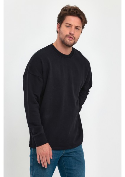 3 İplik Şardonsuz Bisiklet Yaka Sweatshirt RD24KE055407 fırsatları