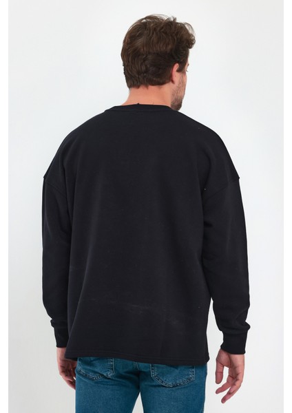 3 İplik Şardonsuz Bisiklet Yaka Sweatshirt RD24KE055407 indirimleri