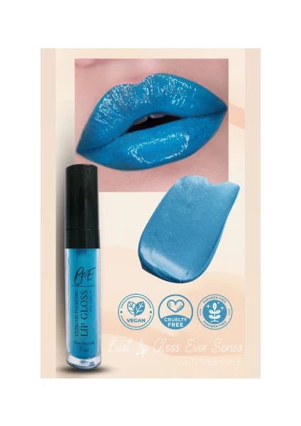 Best Match Ever Lipgloss - Vegan Dolgunlaştırıcı Etkili E Vitaminli Mavi Dudak Parlatıcısı - Blue Sparkle Lip Gloss