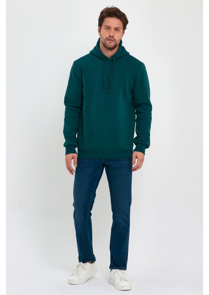 3 Ip Şardonlu Kapuşonlu Cepsiz Sweatshirt RD24KE054902