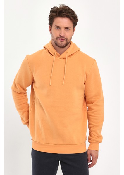 3 Ip Şardonlu Kapuşonlu Cepsiz Sweatshirt RD24KE054902