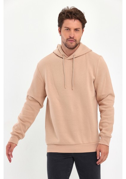 3 Ip Şardonlu Kapuşonlu Cepsiz Sweatshirt RD24KE054902