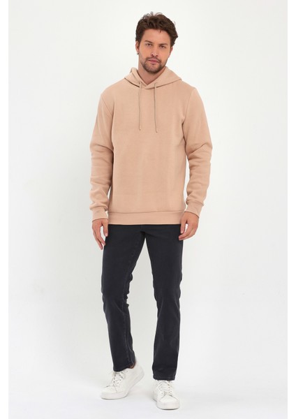 3 Ip Şardonlu Kapuşonlu Cepsiz Sweatshirt RD24KE054902