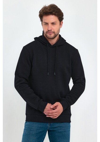 3 Ip Şardonlu Kapuşonlu Cepsiz Sweatshirt RD24KE054902