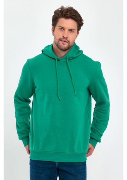 3 Ip Şardonlu Kapuşonlu Cepsiz Sweatshirt RD24KE054902