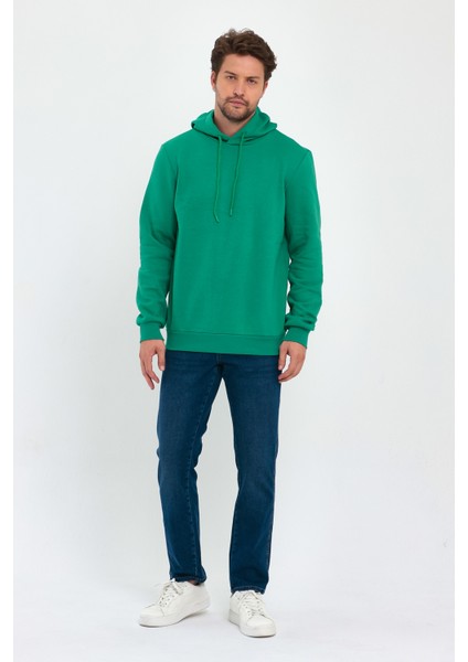 3 Ip Şardonlu Kapuşonlu Cepsiz Sweatshirt RD24KE054902