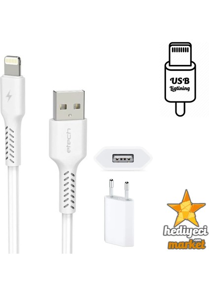 ETC-002B 1.0A 5W Ip Lightning Şarj Cihazı