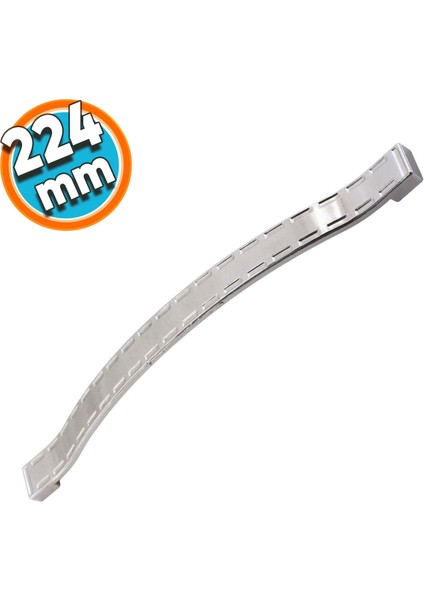 Mobilya Banyo Mutfak Dolabı Çekmece Kapı Dolap Kapak Kulpu Metal Kulbu Krom 224 mm Kulp